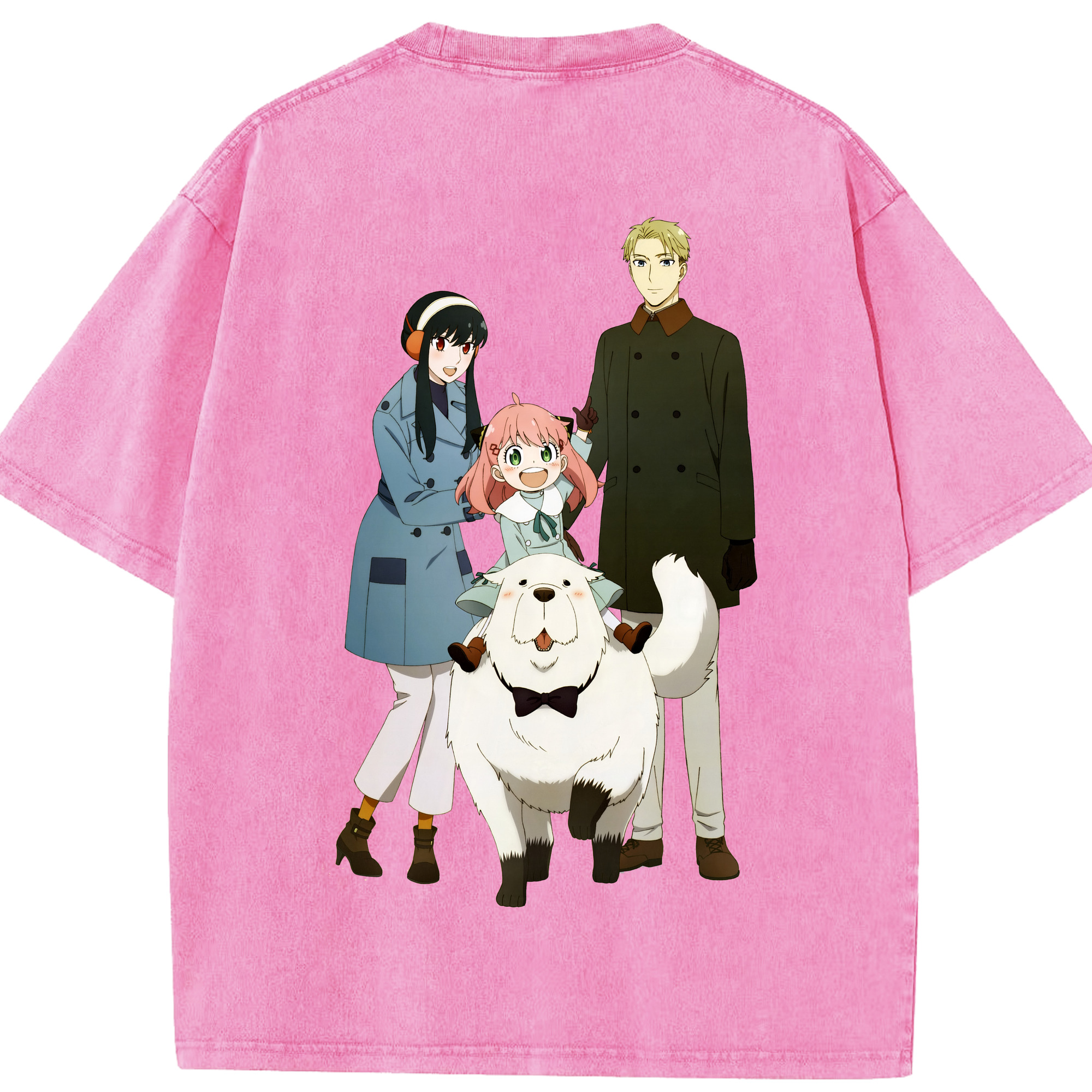 （画像用） SPY×FAMILY间谍家家酒 綿100% ヴィンテージ風 半袖Tシャツ（背面プリント）